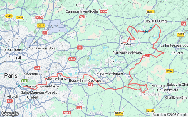 Paris → Meaux