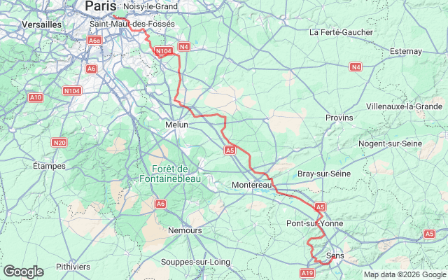 Paris → Sens
