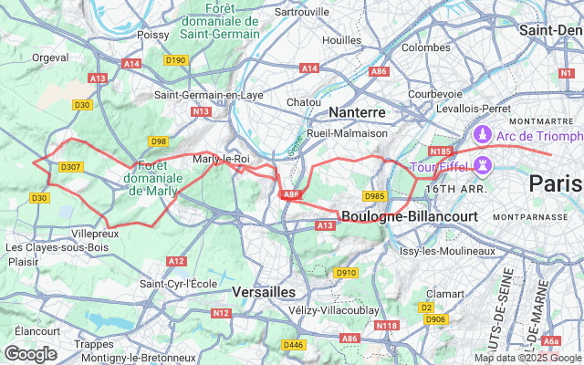 Paris → Feucherolles → Paris