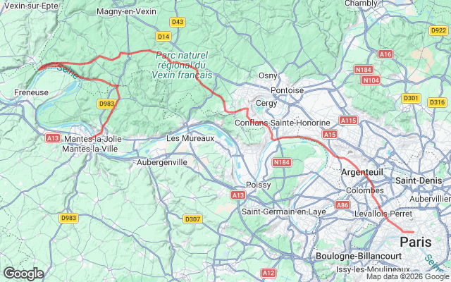 Paris → Mantes-la-Jolie