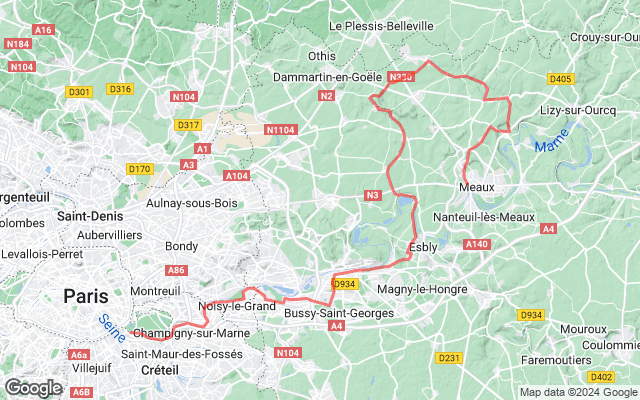 Paris → Meaux